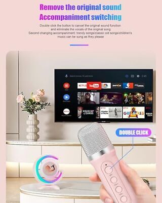 Karaoke Machine for Kids,Portable Bluetooth Karaoke Speaker,with 2 Microphones  Does not apply Does Not Apply - фотография #5