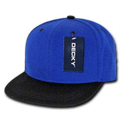 Lot of 6 Blank Flat Bill Snapback Caps Hats Solid Two Tone DECKY Wholesale Bulk Decky 350 / 351 - фотография #10