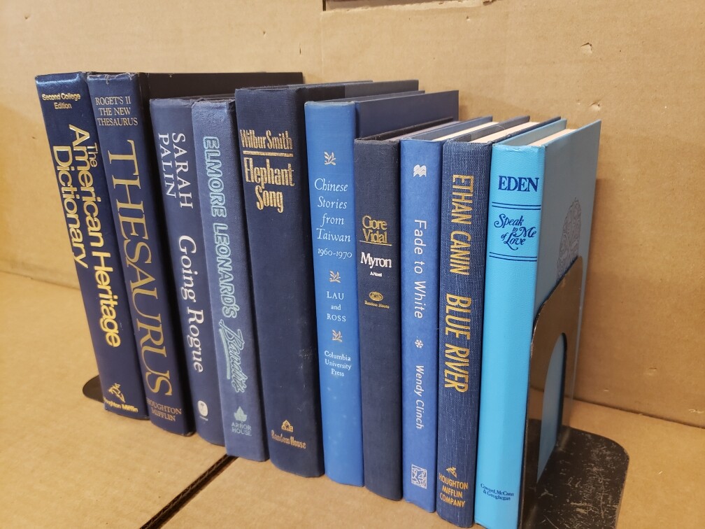 Lot of 6 Hardcover BLUE NAVY AQUA TEAL Shades Books for Staging Prop Decor  Без бренда - фотография #5