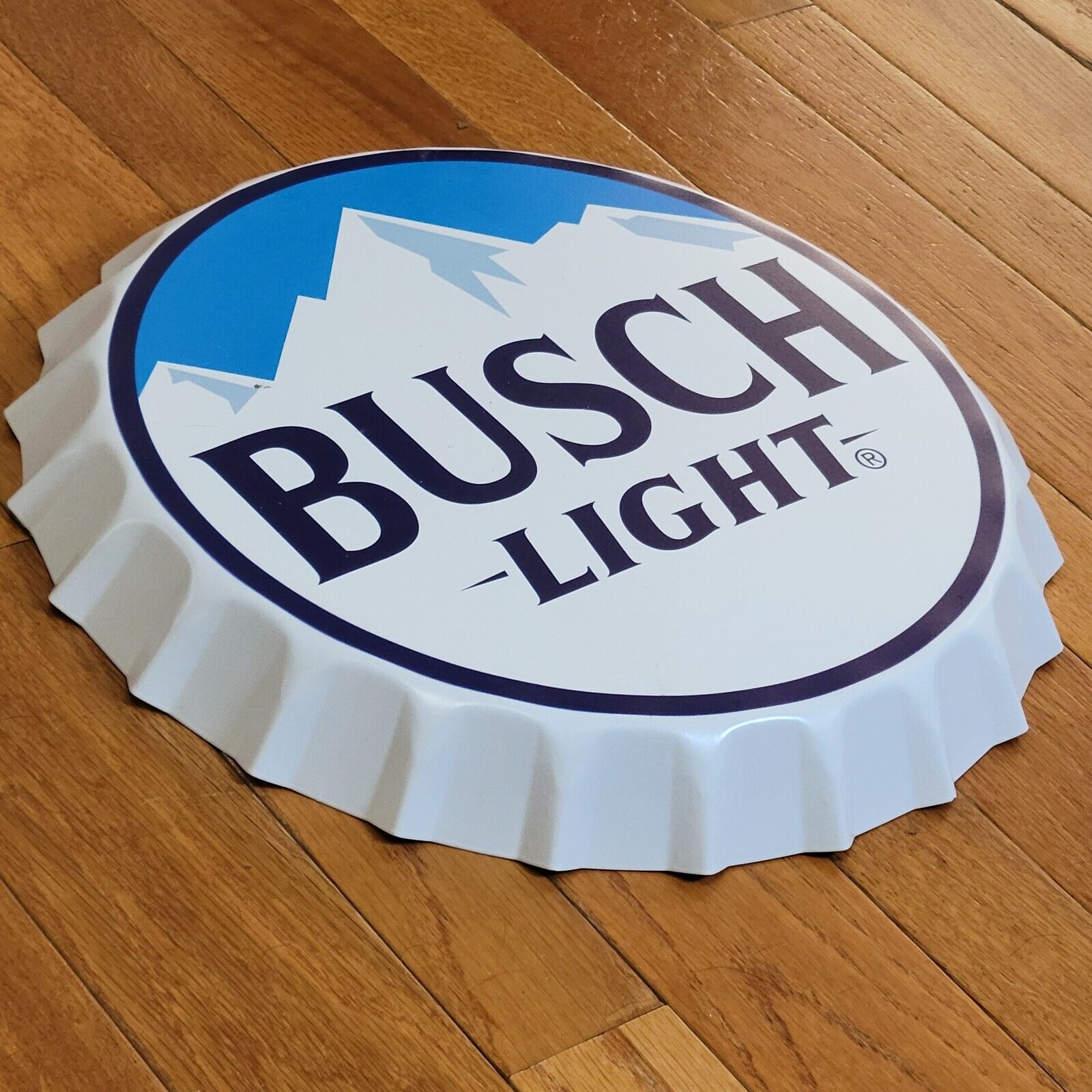 Busch Light Large Bottle Cap Metal Beer Sign Mancave Bar Decor Hanging 14 Inch Busch Light - фотография #4