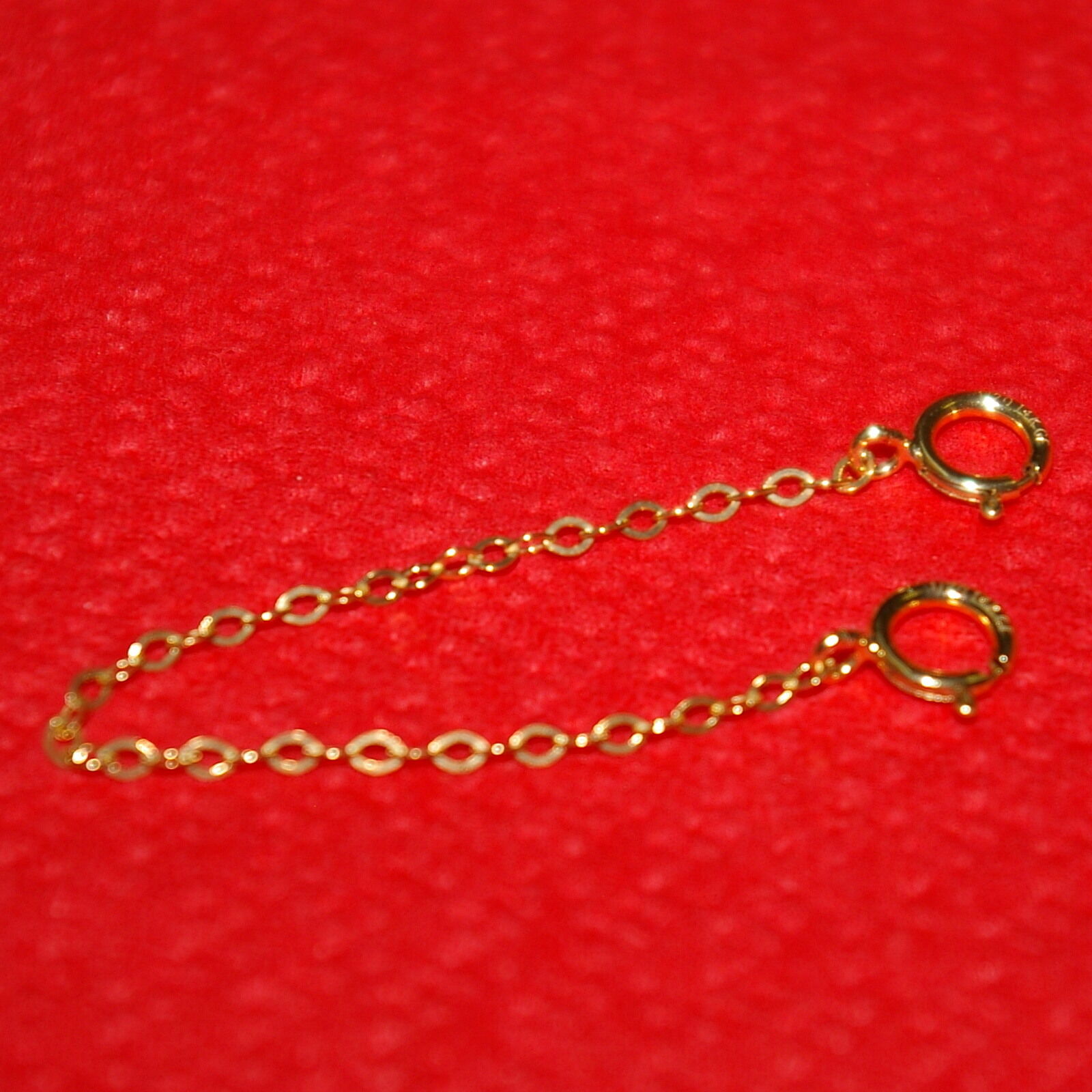 5 pcs 14kt GOLD FILLED 1.5x2mm Flat Cable Chain EXTENDERS with Two Spring Clasps BalliSilver - фотография #6