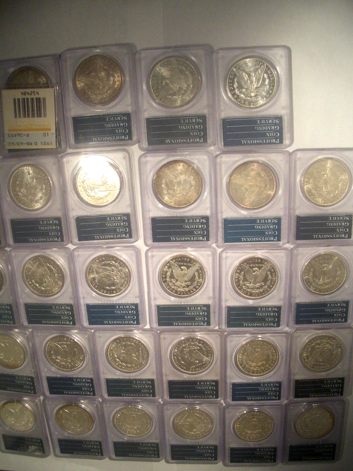1878-1921 COMPLETE " RATTLER " PCGS Silver MORGAN Dollar DATE Set *28 Collection Без бренда - фотография #12