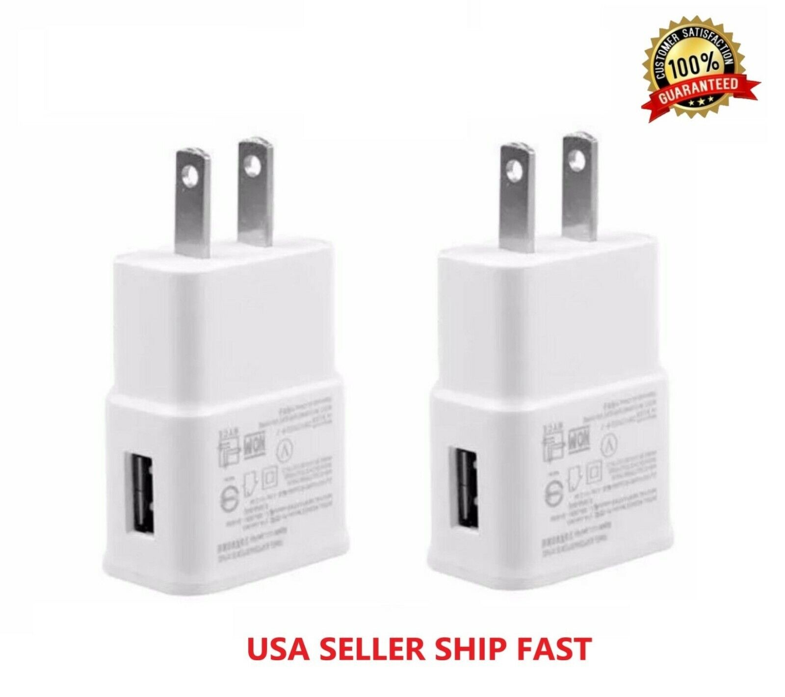 2-Pack 2AMP USB POWER ADAPTER WALL CHARGER For Universal SAMSUNG LG iPHONE Unbranded/Generic Does Not Apply