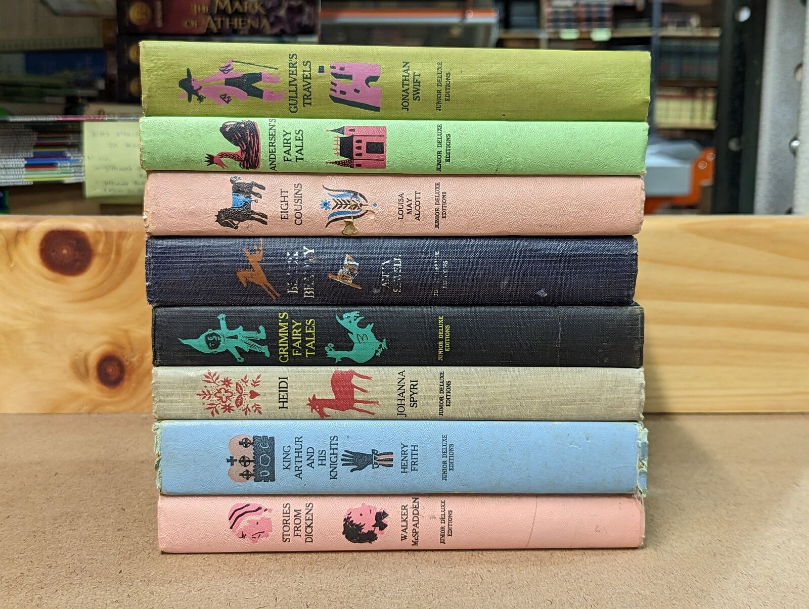Vintage Lot of 8 Junior Deluxe Editions Hardcover Books Children's Classics Без бренда