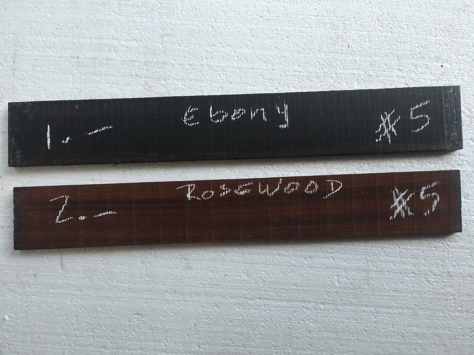 2 PACK,  ROSEWOOD + EBONY GUITAR/ LUTHIER/  FINGERBOARD BLANK 21 x 2.95” x 3/8" EXOTIC WOOD ZONE EBONY FINGERBOARD FRETBOARD BLANK - фотография #2