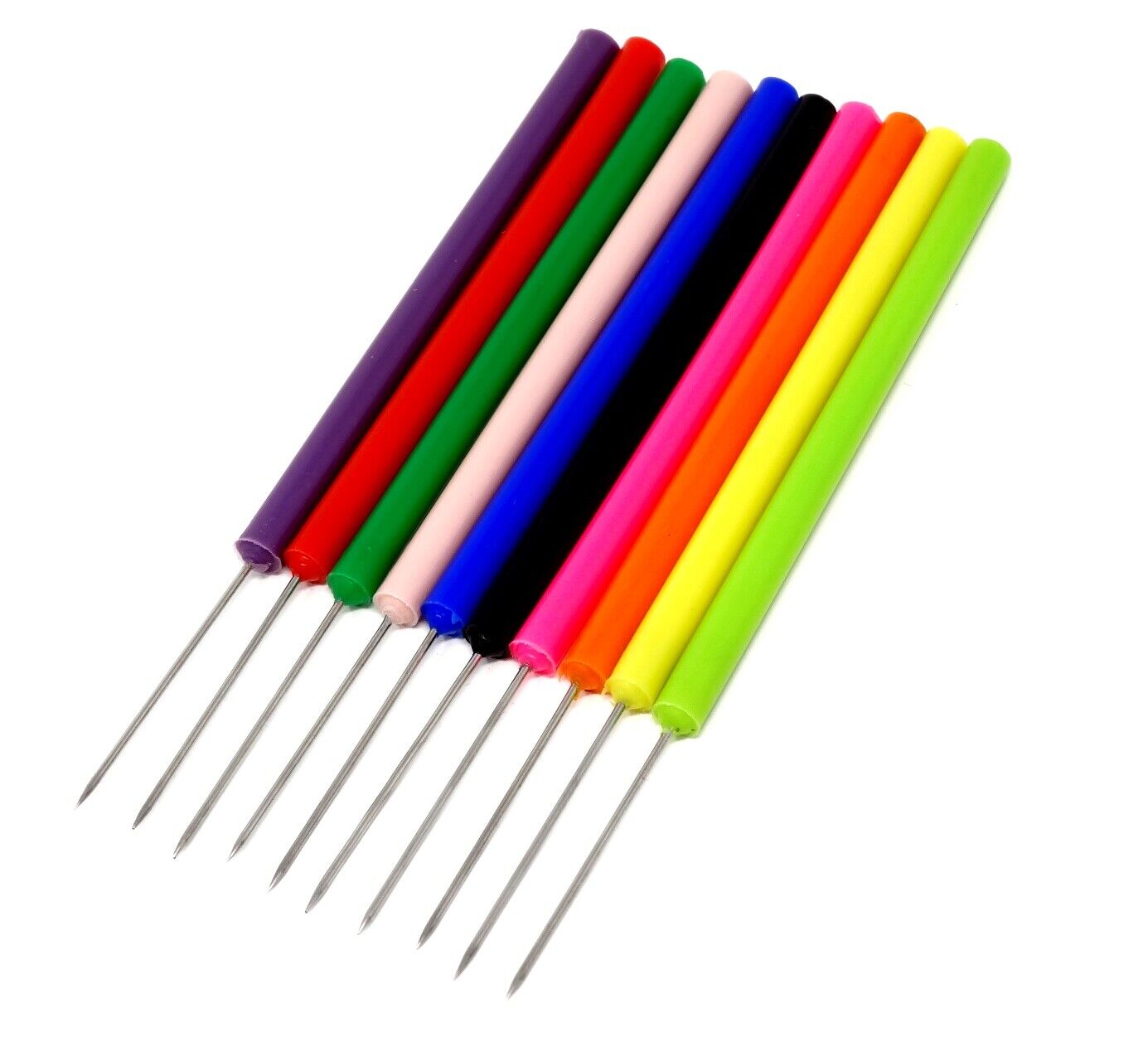 Assorted Multicolor Lab Dissecting Teasing Needles with Plastic Handles 10Pk A2Z SCILAB Does Not Apply - фотография #3