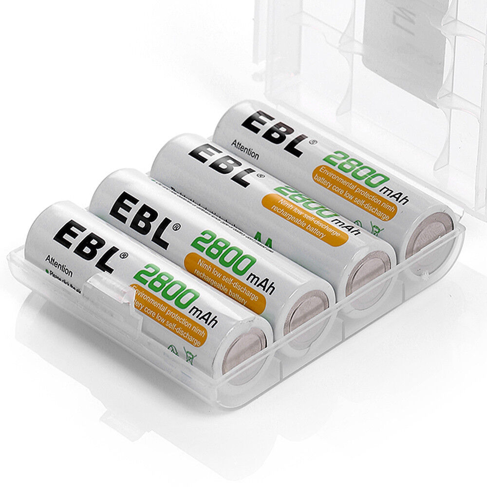 EBL AA AAA Rechargeable Batteries Ni-Mh 2800mAh 2300mAh 1100mAh 800mAh + Box Lot EBL 2A-3A-NIMH - фотография #3