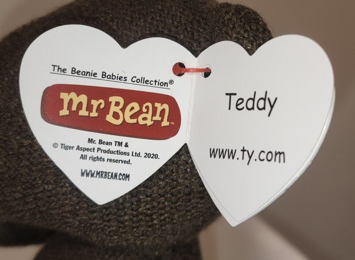 Ty Beanie Baby - MR BEAN'S TEDDY BEAR (UK Exclusive) NEW MINT with MINT TAGS Ty - фотография #4