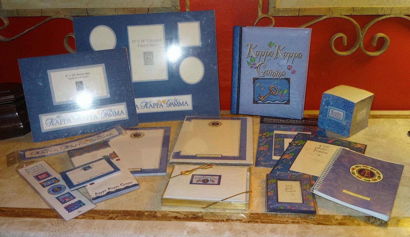 15 Kappa Kappa Gamma items-photo album, mats, address book, stationery, stickers K & Co.