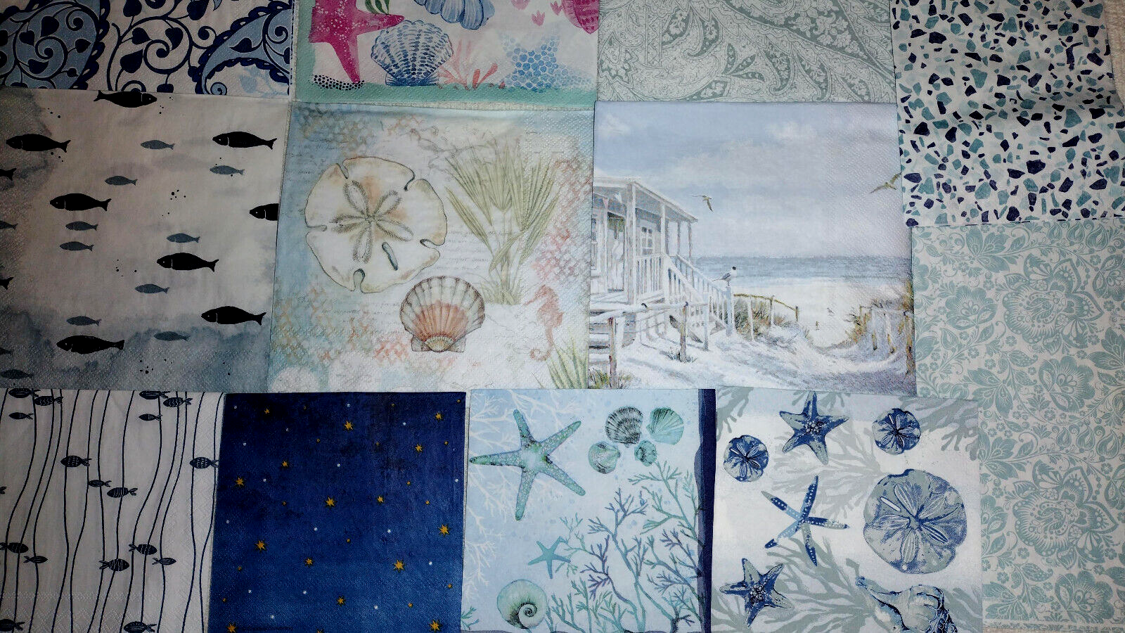 39 WATER NATURE SOOTHING BLUES ~ LOT SET MIXED Paper Napkins ~ Decoupage Crafts Без бренда - фотография #10