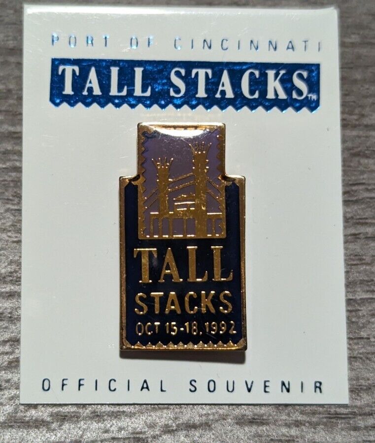 Port Of Cincinnati Ohio Tall Stacks Festival Oct 15-18 1992 Souvenir Lapel Pin Без бренда - фотография #3