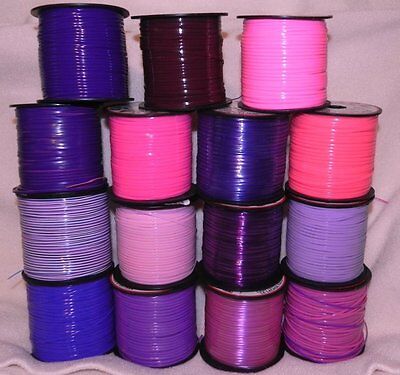 15 PINKS & PURPLES Mix ~ 2 YDs Each ~ 30 YDs of Rexlace Plastic Lacing Gimp Lace Pepperell RX100