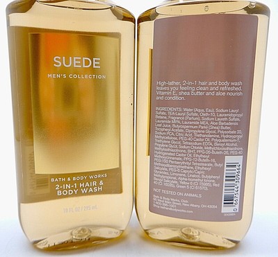 3 BATH & BODY WORKS SUEDE MEN'S COLLECTION 2 IN 1 HAIR & BODY WASH 10 oz NEW! Bath & Body Works ART03984 - фотография #5