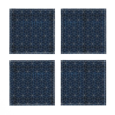 Cocktail Napkins Circles Japanese Traditional Embroidery Geometric Set of 4 Spoonflower 1494534 - фотография #2