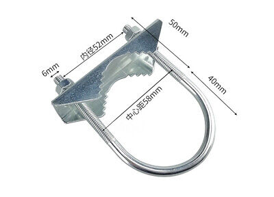 U-Bolt Mounting Antenna Mast Clamp V Jaw Bracket Accessories for TV CB Ham LoRa  Eightwood JM-BLG02X2 - фотография #2