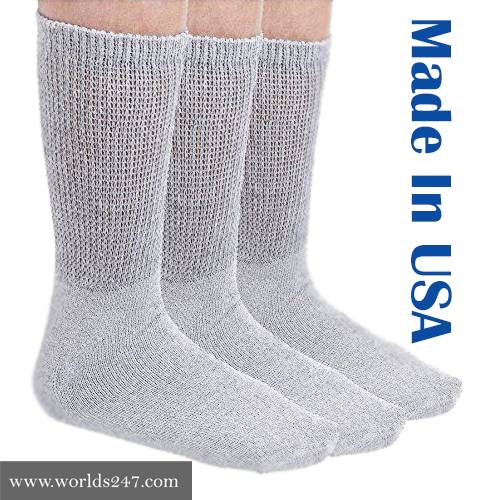 BEST QUALITY CREW DIABETIC SOCKS 6,12,18 PAIR MADE IN USA SIZE 9-11,10-13 &13-15 Physician's Choice - фотография #4