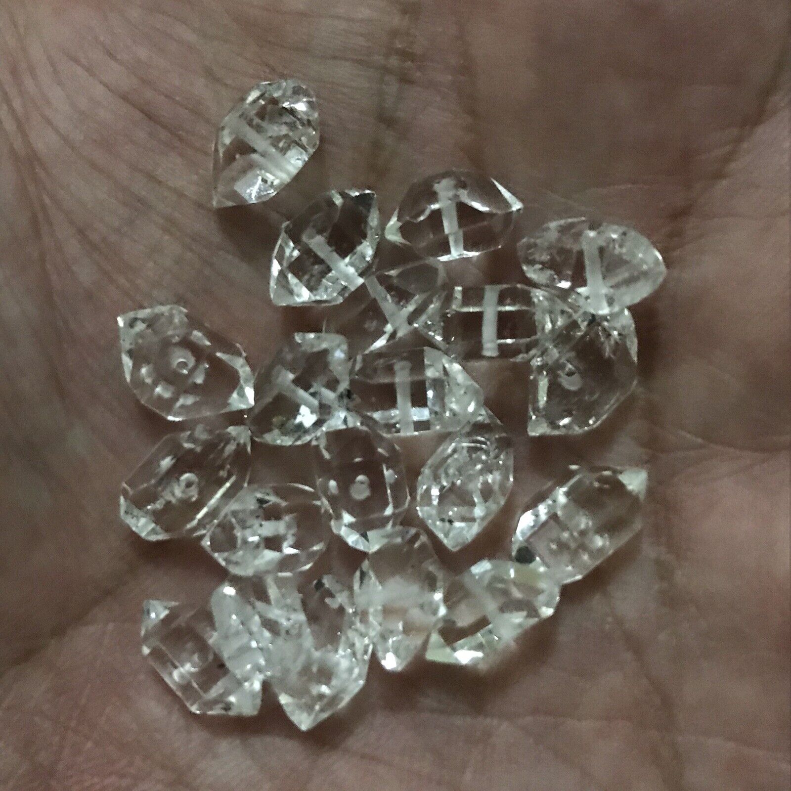 12 pcs Drilled Herkimer diamond crystals , 6 to 8 mm stocktongems - фотография #3