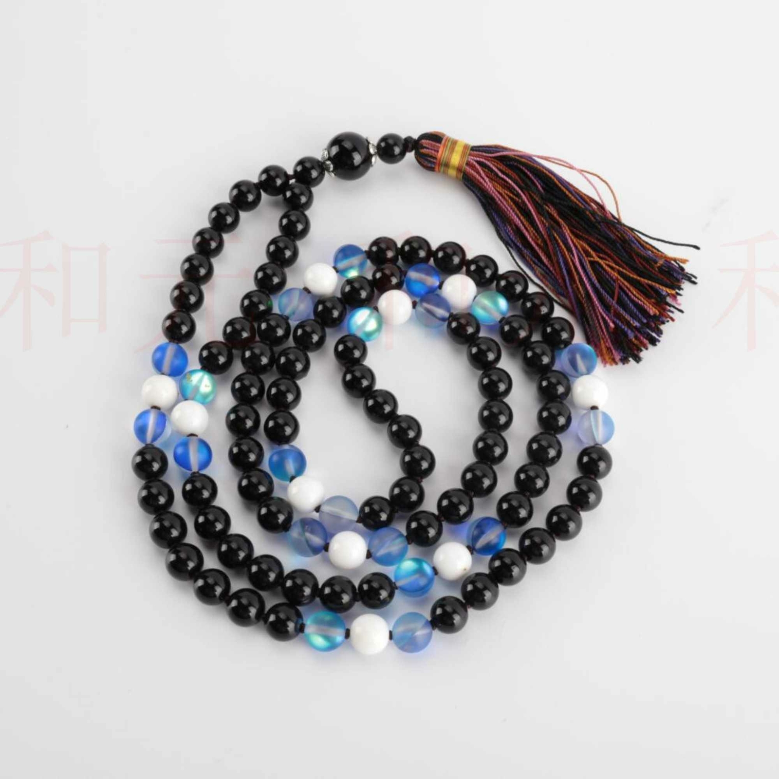 8mm 108 knotted black agate white Tridacna necklace gift Pray Spirituality Bless Unbranded 6 - фотография #8