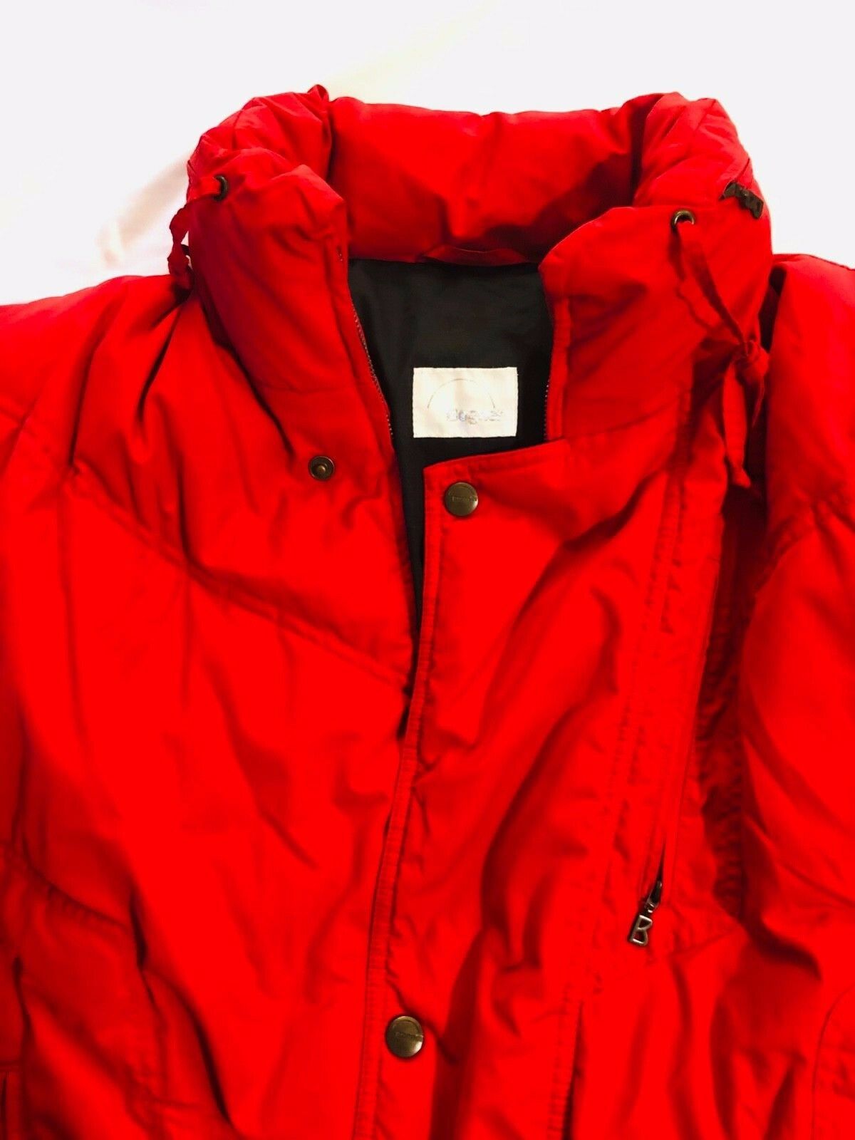 EUC Vintage Bogner Goose Down Ski Jacket Red Puffer Coat Rare, Size 40 US 10 Bogner Does Not Apply