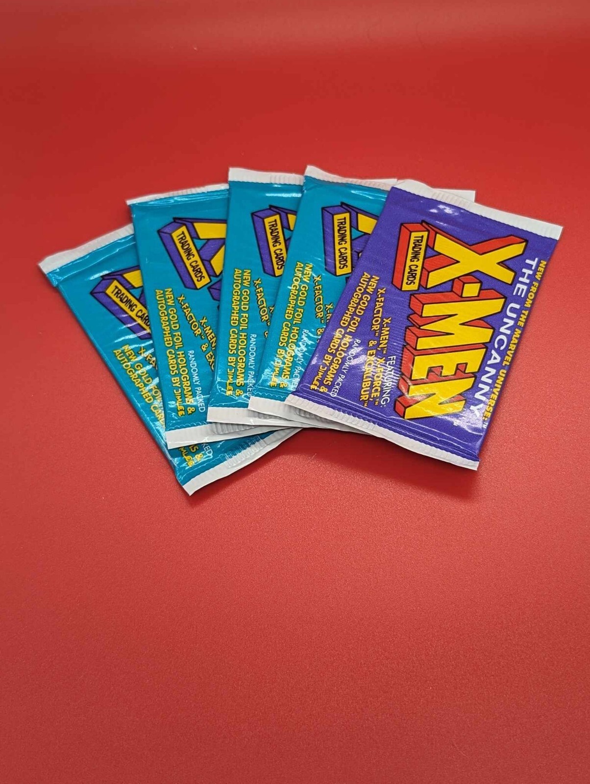 5 (Five) 1992 Impel Marvel Uncanny X-Men Factory Sealed Trading Card Packs Rare Без бренда - фотография #3