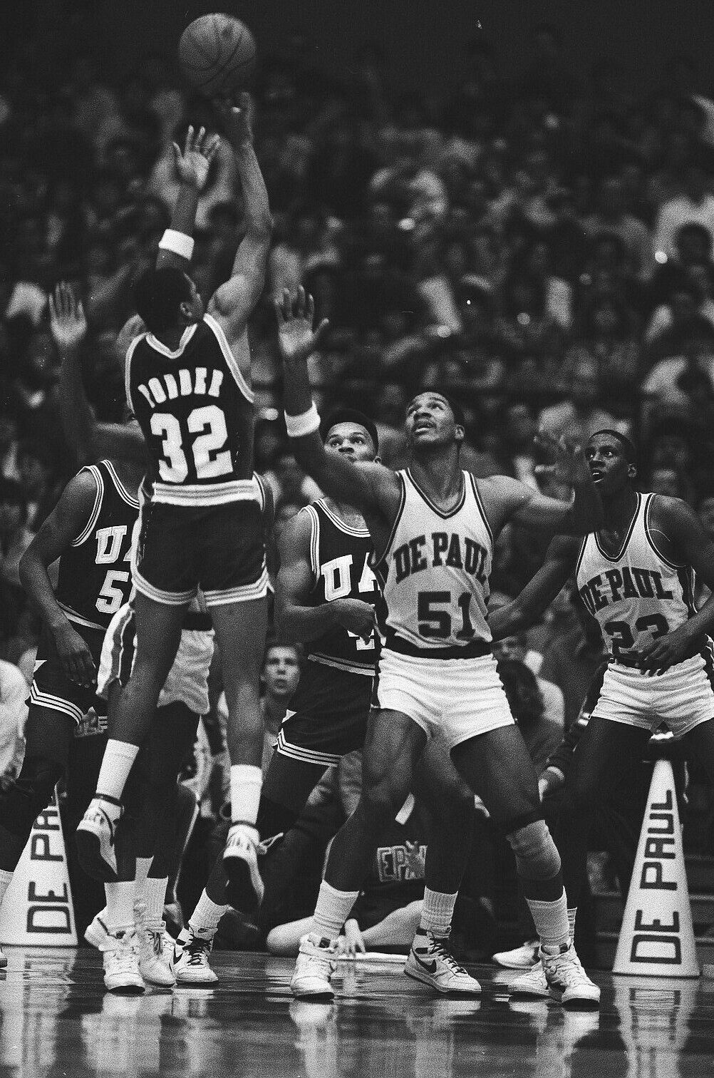 LD125-46 1986 College Basketball DePaul UAB Blazers (55) ORIG 35mm B&W NEGATIVES Без бренда - фотография #2