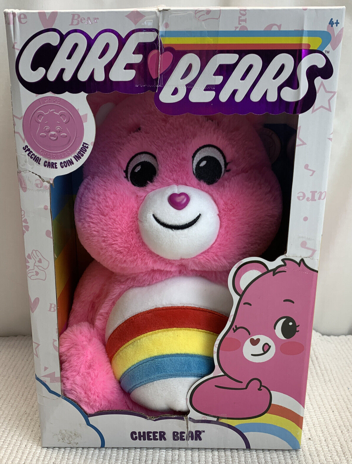 CHEER BEAR Care Bears 14" Soft Loveable Huggable Classic Medium Plush 2020 NEW!! Basic Fun