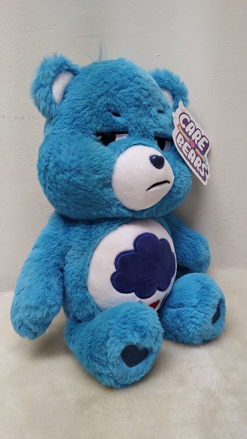 Care Bears 14" Plush Blue White Plush Grumpy Bear 2020 Bear Stuffed Animal NWT Basic Fun unknown