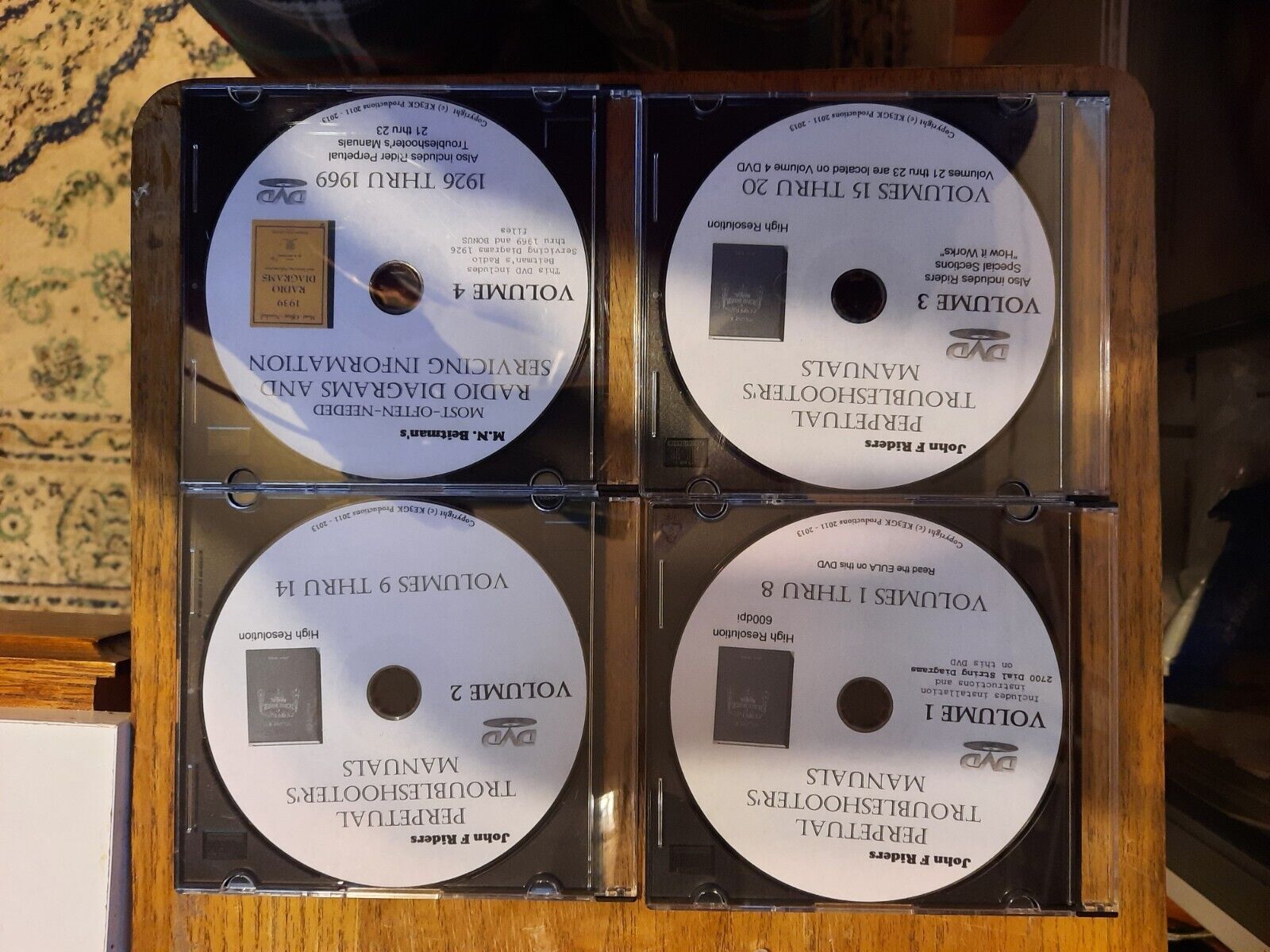 John F. Riders Perpetual Troubleshooters Manuals on 4 DVD's SAMS