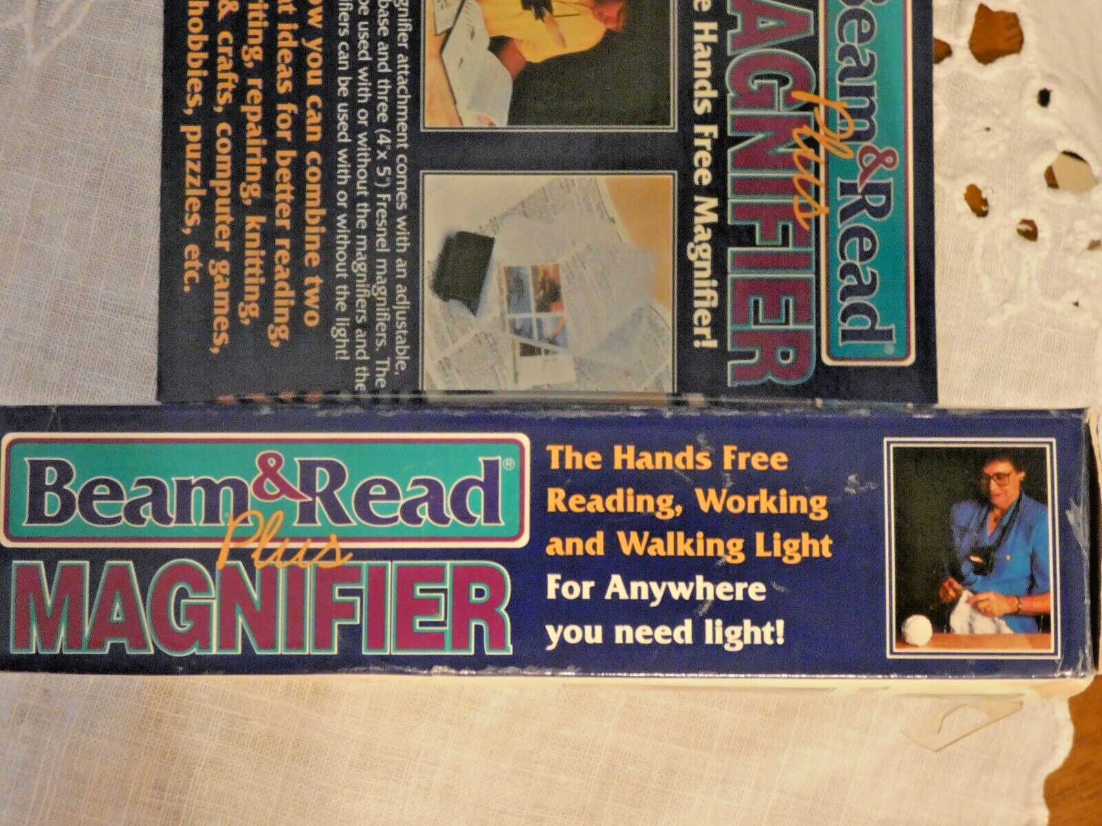 NIB BEAM & READ  MAGNIFIER Portable Reading w/Light 2x 4x 6x Xtra Light Bulbs Unbranded BNR-103M - фотография #5