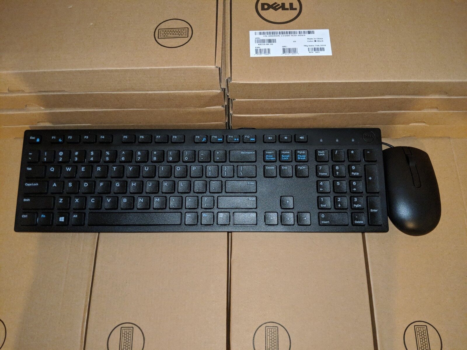 Dell Keyboard KB216 with Dell Mouse MS116 Lot of 10 Sets *New In Box* Dell Does Not Apply