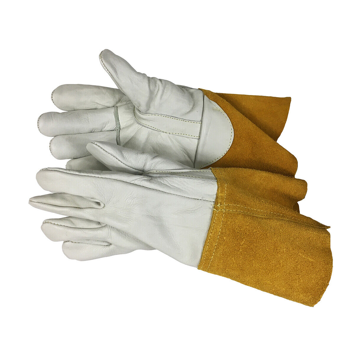 AA Grade MIG Welding Gloves Cow Grain Palm & Back Straight Thumb 4" Split Cuff  Tuff Grip Does Not Apply