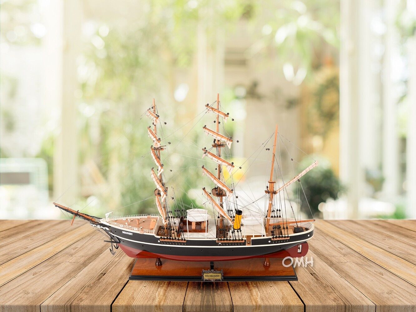 RRS Discovery Antarctic Expedition Steamship SHIP MODEL Wooden Vessel Decoration OMH T202 - фотография #5