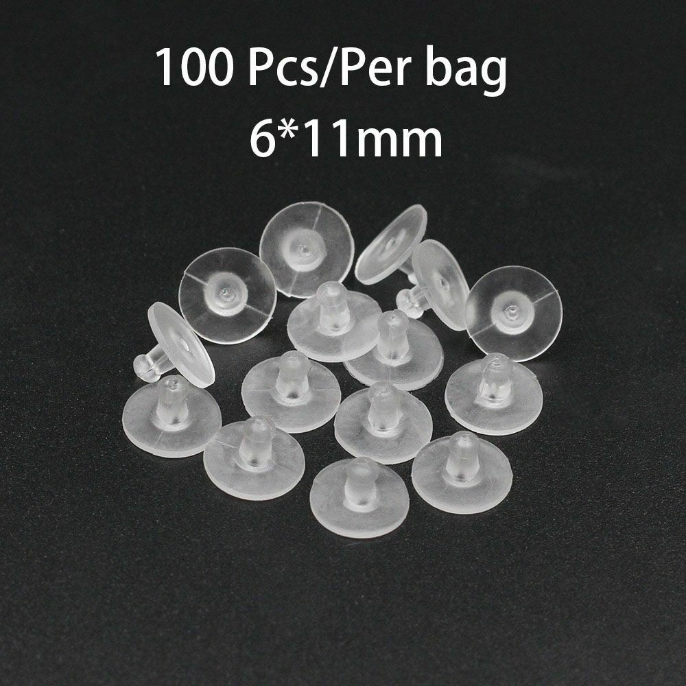 100pcs Earrings Rubber Back Silicone Round Ear Plug Blocked Caps Back Stoppers Jewelry Making China jewelrymakingJW59 - фотография #10