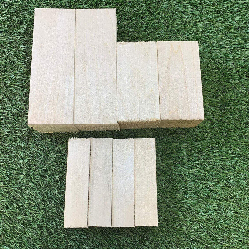 8 Pcs Premium Basswood Carving/Whittling Wood Blocks Kit, Turning Blanks Combo EXOTIC WOOD ZONE Carving Wood Blanks