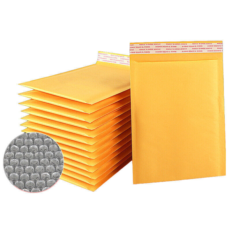 100 Pack #0 6.5" x 9" Kraft Bubble Mailers Padded Envelope Shipping Bags Seal Citadel KRT0-69 - фотография #3