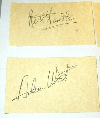 Autographed Adam West Burt Ward Neil Hamilton Alan Napier Printed Card RP Batman Без бренда - фотография #2