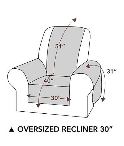 Recliner Chair Cover with side pockets Sofa Couch Covers Slipcover for Dogs Larg Branded Does not apply - фотография #7