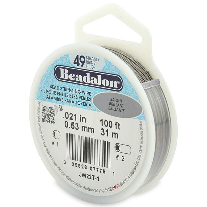Beadalon Bead Stringing Wire 49 Strand 30/100 FT. BRIGHT Various Sizes  + Colors Beadalon Does Not Apply - фотография #11