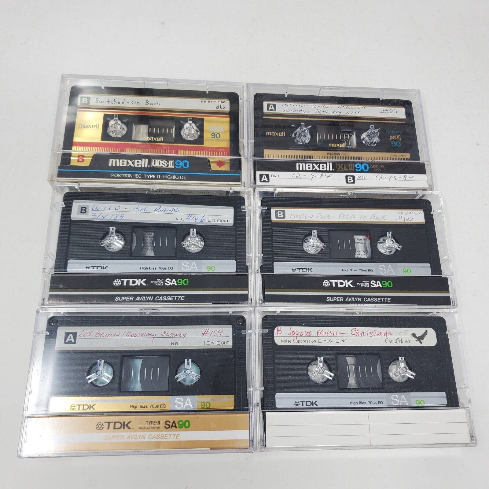 Cassette Lot of 100 with Cases (Recorded On, Maxell XL II, C90, TDK, Sony, Used) Без бренда - фотография #4