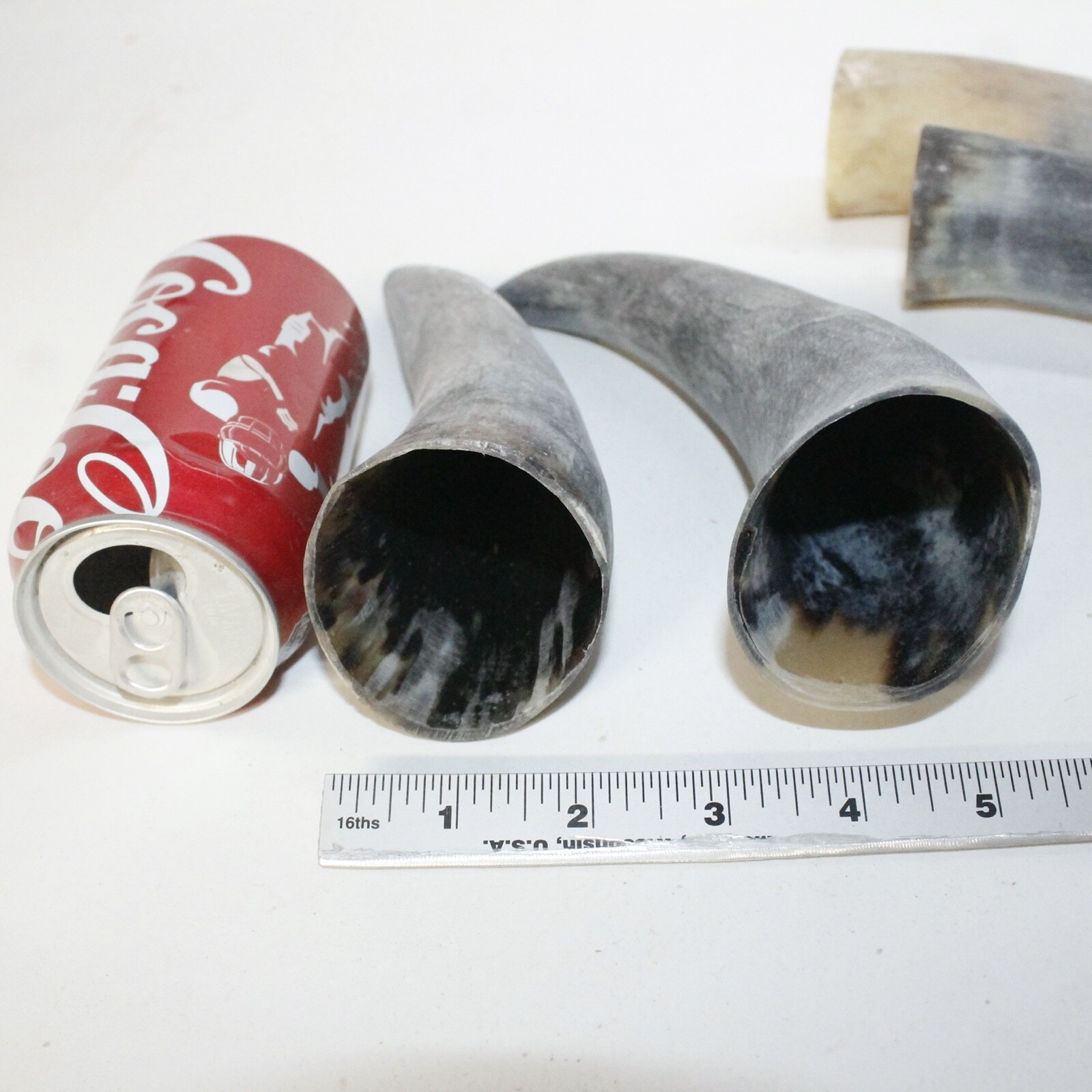 4 Raw Unfinished Cow Horns #6816 Natural Colored Без бренда - фотография #2