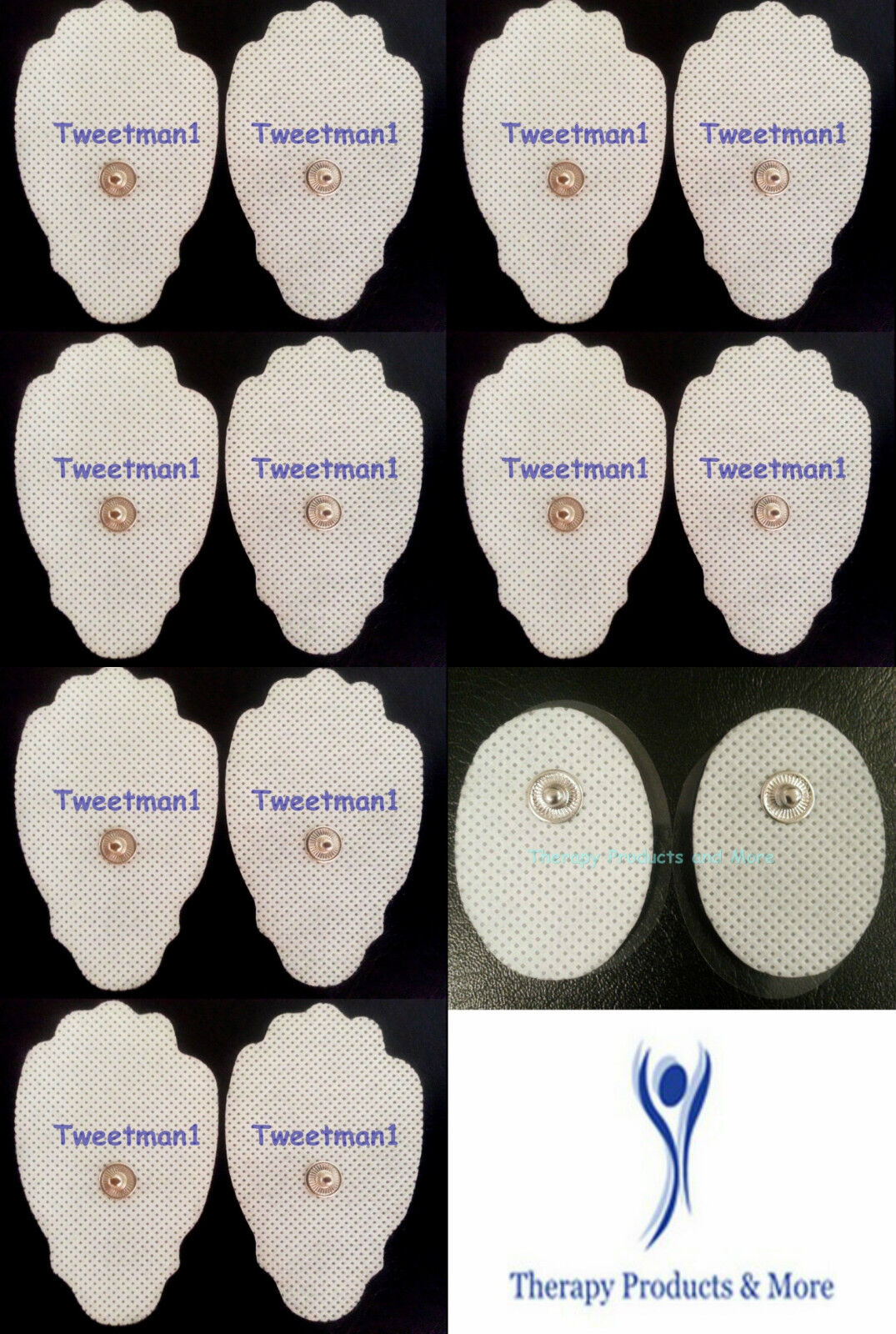 +BONUS 12 X REPLACEMENT ELECTRODE PADS LG for PINOOK MINI MASSAGER TENS EMS Unbranded does not apply