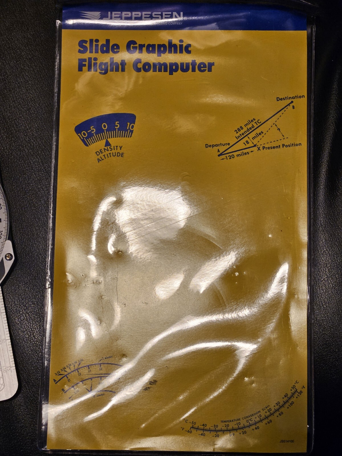 Jeppesen Slide Graphic Flight Computer Metal with manual and case-NEW Old Stock Без бренда - фотография #5
