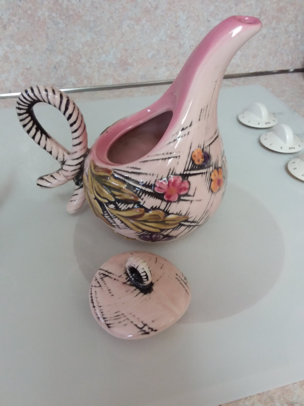 Vintage Hull Art Pottery "Blossom Flite" Tea Pot, Creamer, Sugar, ca. 1955 Hull - фотография #10