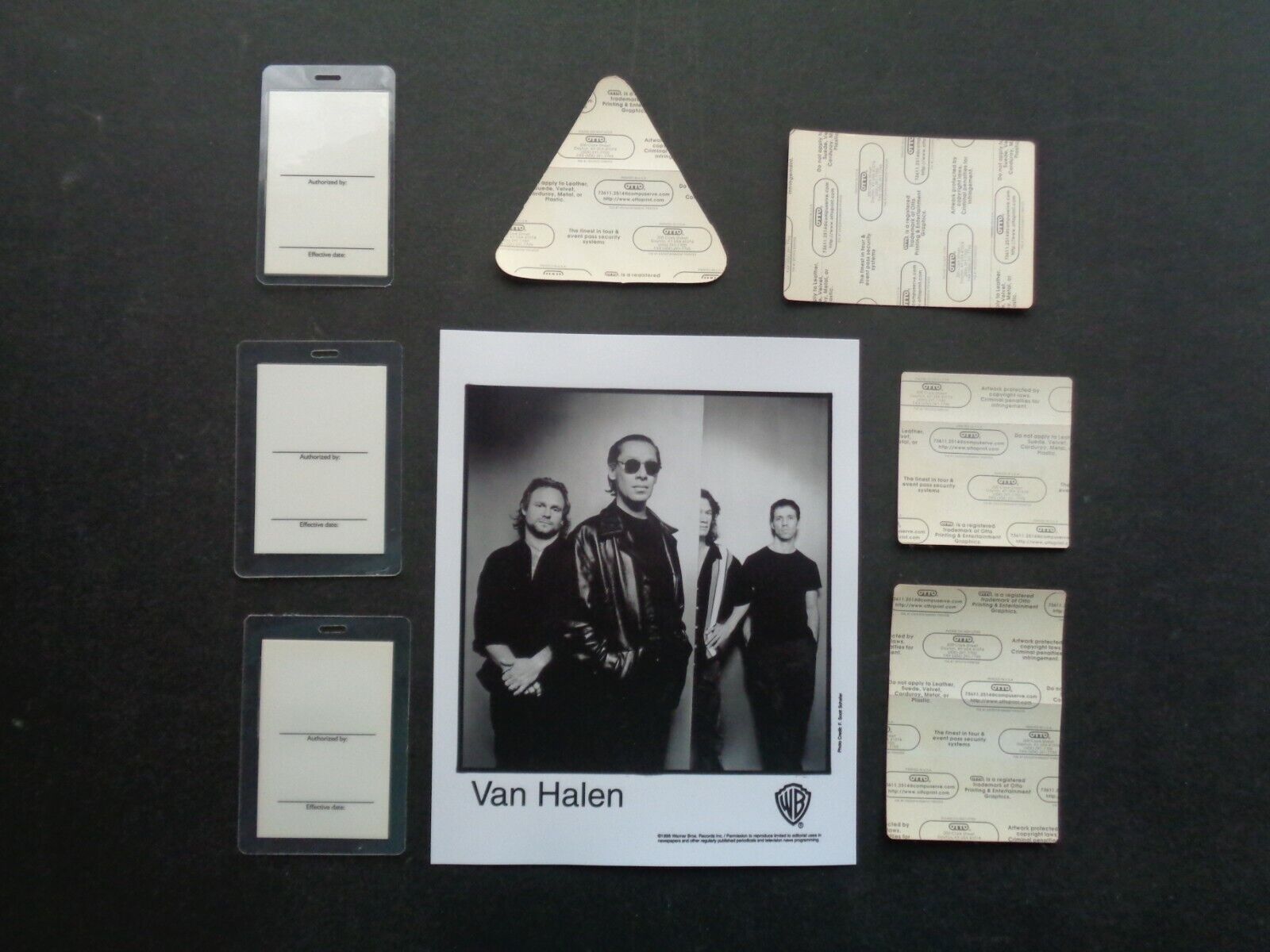 VAN HALEN III ,Original B/W Promo photo,7 OTTO Backstage passes Без бренда - фотография #2