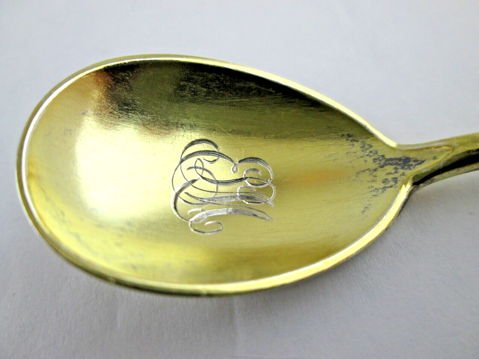 Antique RUSSIAN Silver 84 GILT CHAMPLEVE ENAMEL 6 Spoons Unknown - фотография #8