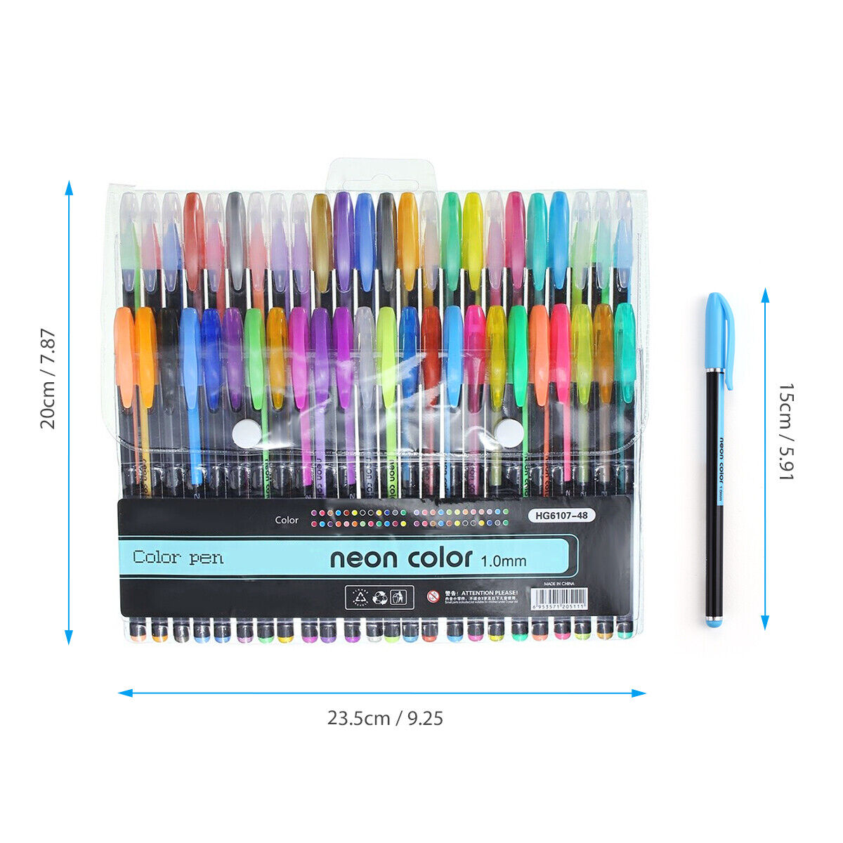 48 Unique Colors (No Duplicates) Gel Pens Gel Pen Set for Adult Coloring Book US Unbranded Does Not Apply - фотография #2