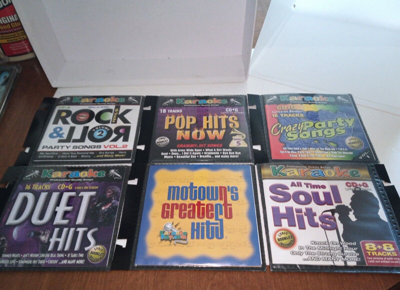 Karaoke Bay Karaoke Discs 6  Genres Rock -Pop-Soul-Duet-Motown-Party CD+G Karaoke Bay