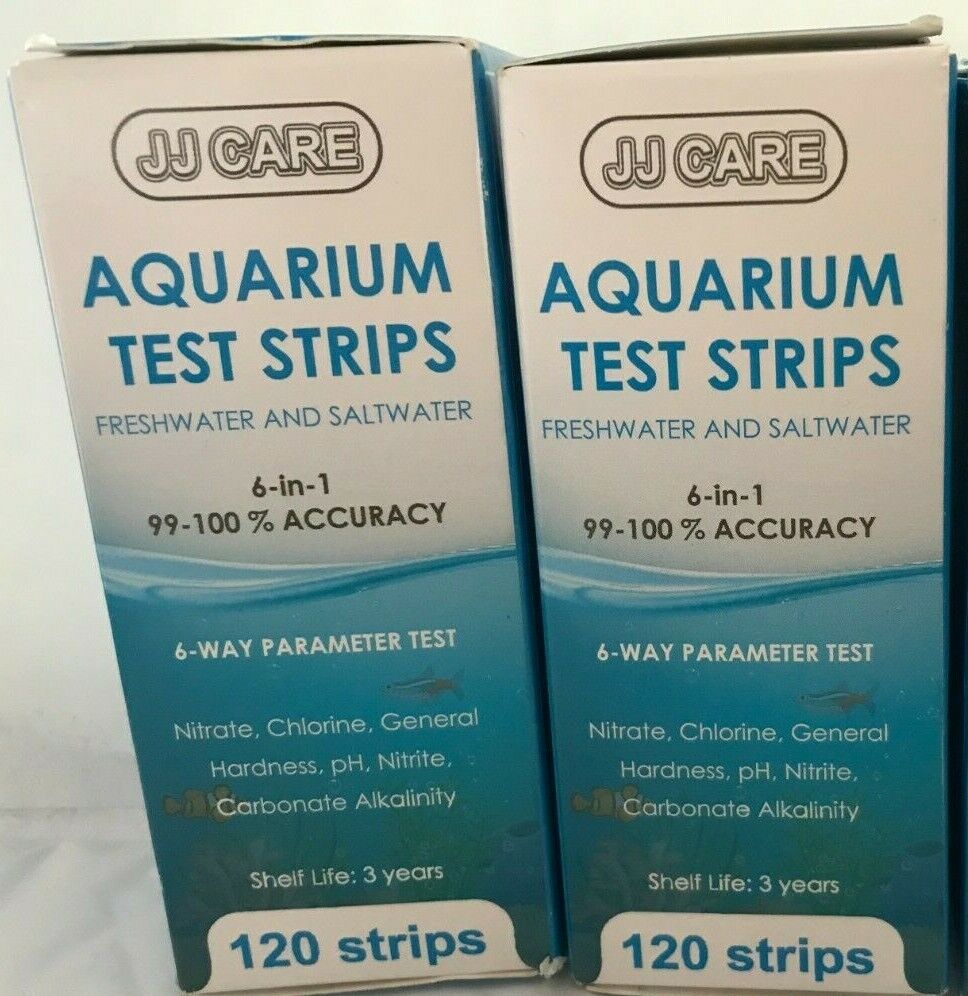 (2 Pack) JJ Care 120 Aquarium Test Strips New Sealed Exp 07/23 Jj Care