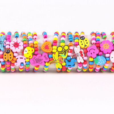 Wholesale 30pcs Bracelets Toy Handmade Kids Children Cartoon Animal Wood Beads Unbranded - фотография #8