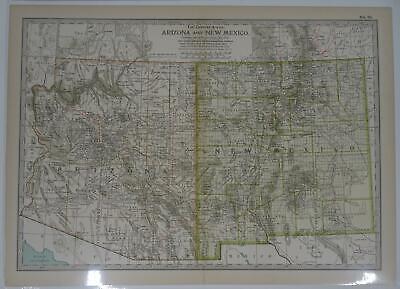 Lot 2 Antique Maps Arizona New Mexico Gaskell's Atlas of the World Century 1897 Без бренда - фотография #2